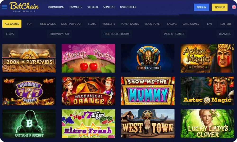 Play the best Non Gamstop Casino BetChain
